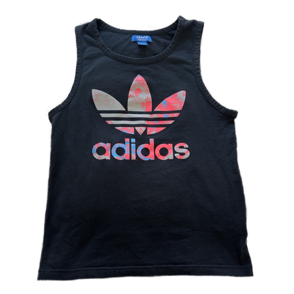 Adidas Originals Black Tank Top w/ Pink Trefoil